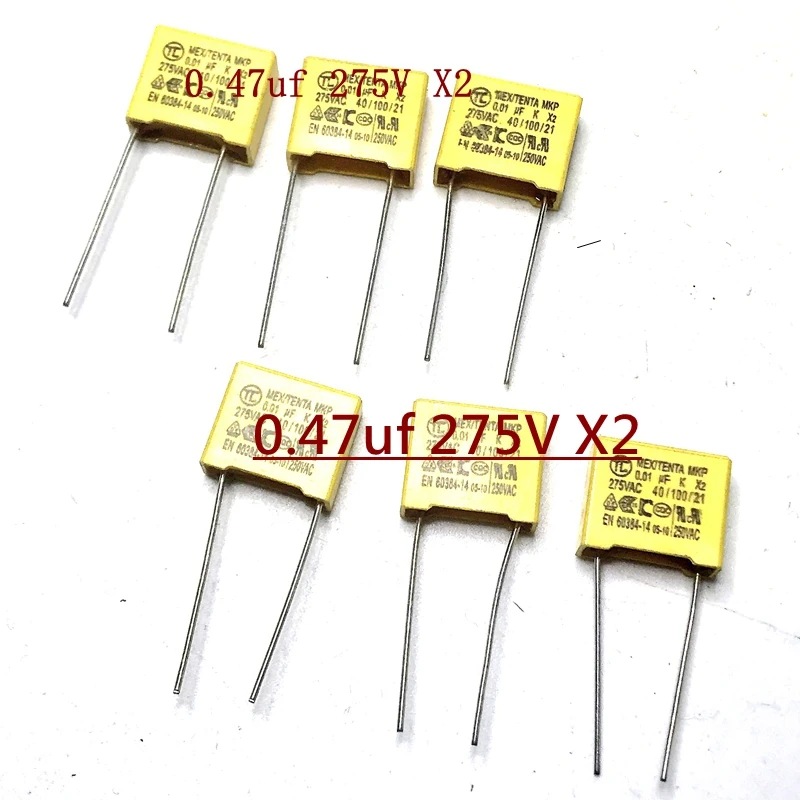 50pcs Safety Correcting X2 275V 0.47UF Pitch 15mm 470NF Safety Regulation Capacitor Stable Power Supply HOT AC
50pcs Safety Correcting X2 275V 0.47UF Pitch 15mm 470NF Safety Regulation Capacitor Stable Power Supply HOT AC