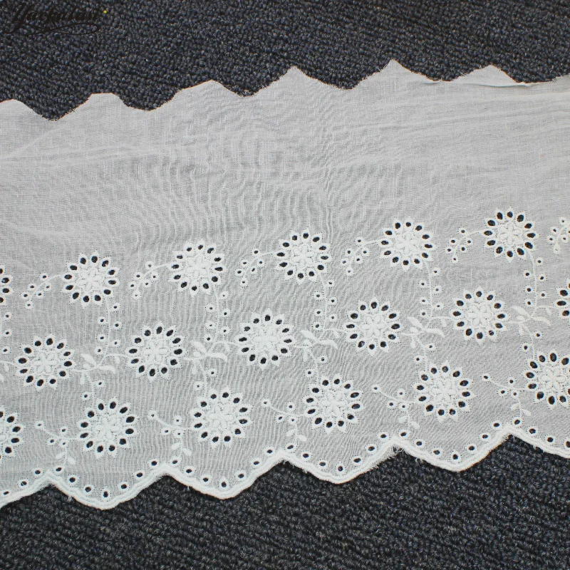 YACKALASI 100% Cotton Eyelet Embroidered Lace Ribbon Swiss Cotton Voile Sewing Apparel Trims Appliqued 20CM
YACKALASI 100% Cotton Eyelet Embroidered Lace Ribbon Swiss Cotton Voile Sewing Apparel Trims Appliqued 20CM