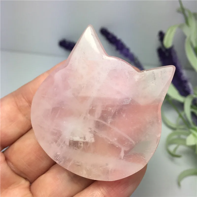 Natural Rose Quartz Crystal Cat Head Hand Carved Gemstone Great for Meditation Home Decoration Chakra Reiki Stone
Natural Rose Quartz Crystal Cat Head Hand Carved Gemstone Great for Meditation Home Decoration Chakra Reiki Stone
