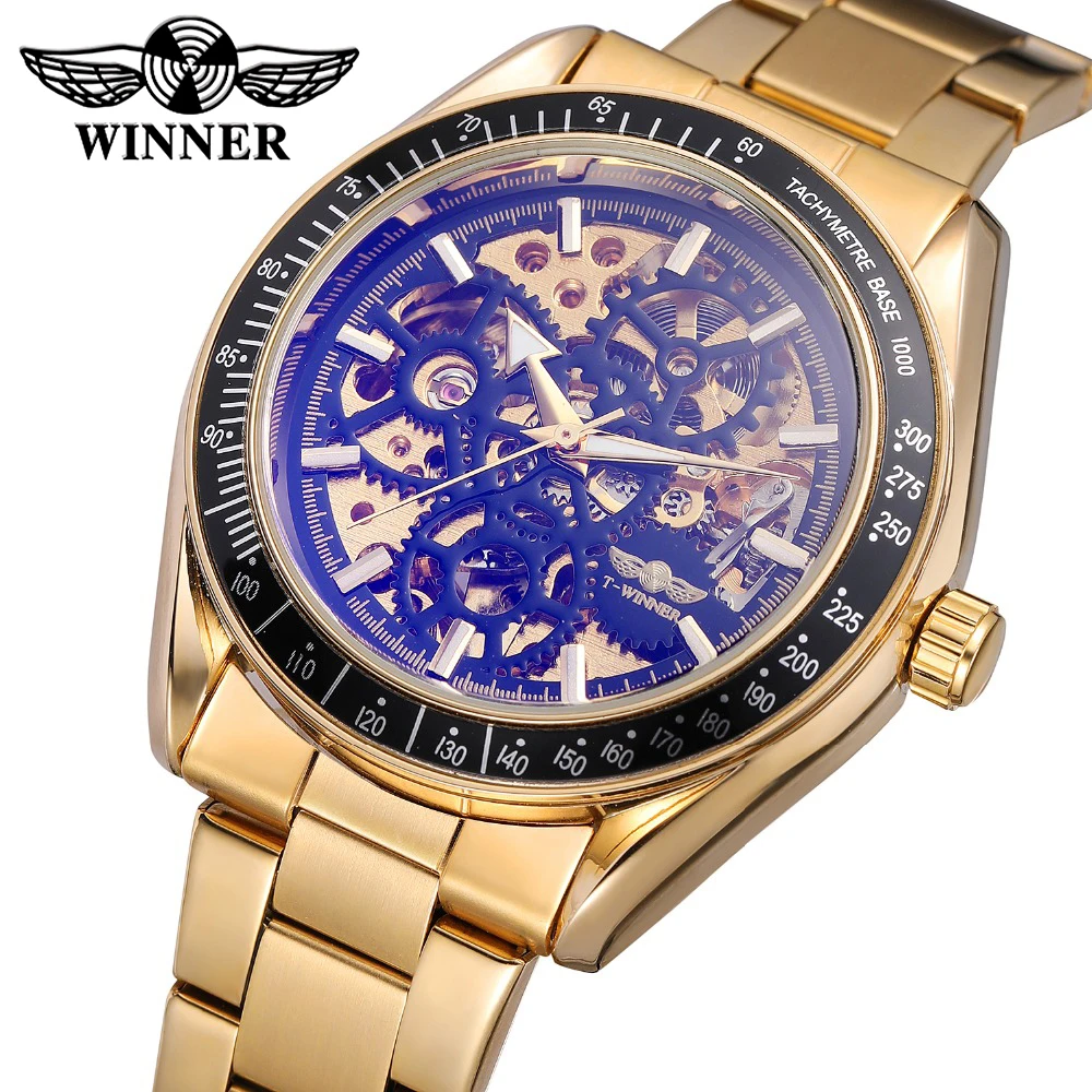 Winner Retro Royal Design Blue Glass Steampunk Skeleton Full Steel Men Automatic Mechanical Watch Sport Clocks Top Brand Luxury
Winner Retro Royal Design Blue Glass Steampunk Skeleton Full Steel Men Automatic Mechanical Watch Sport Clocks Top Brand Luxury