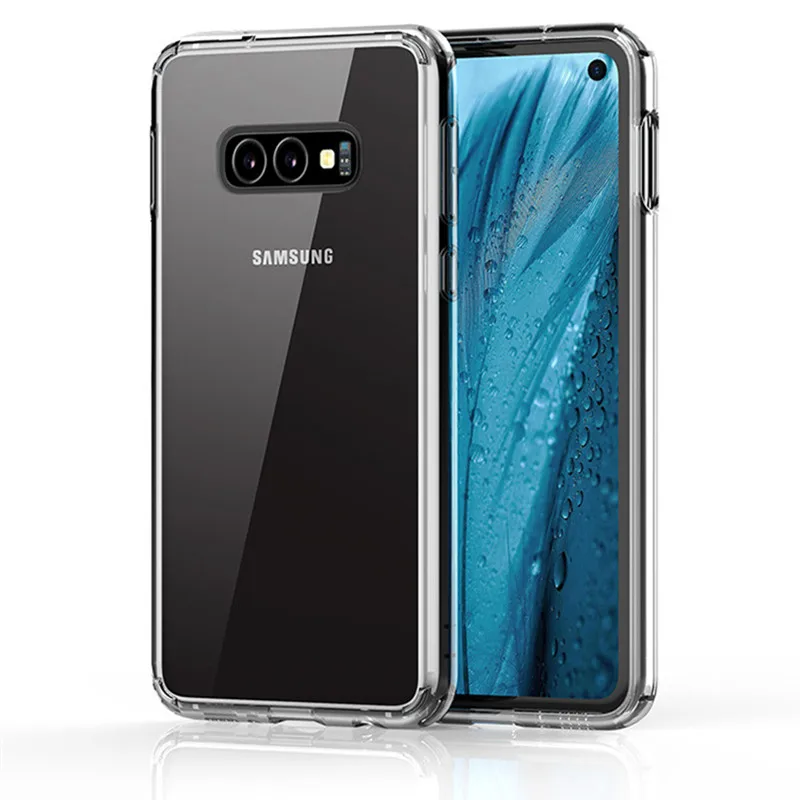 Прозрачный силиконовый чехол для samsung Galaxy S10 плюс телефона задняя крышка S10E