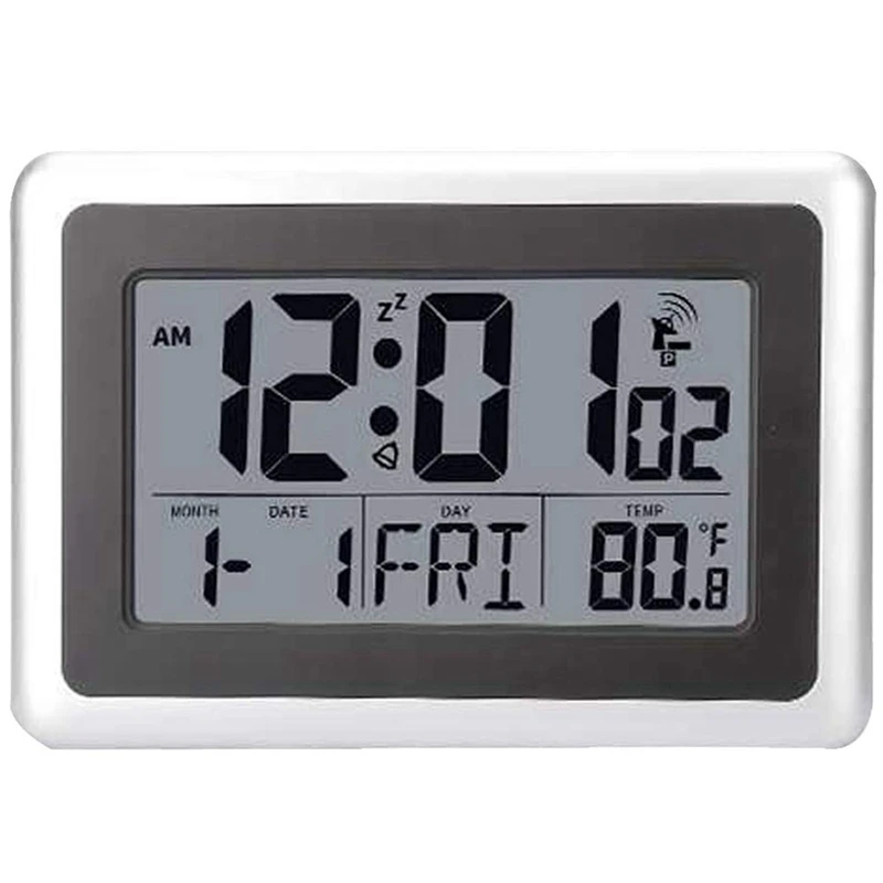 Quality Atomic Digital Wall Clock, Large Lcd Display, Battery Operated, Indoor Temperature, Calendar, Table Standing, Snooze W
Quality Atomic Digital Wall Clock, Large Lcd Display, Battery Operated, Indoor Temperature, Calendar, Table Standing, Snooze W
