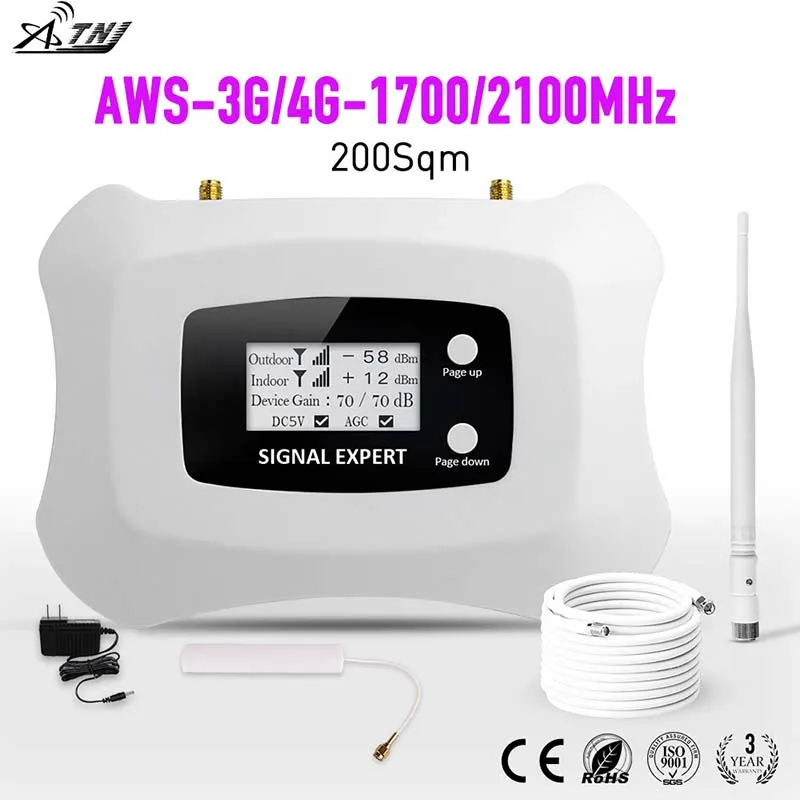 HOT Sale !Full Smart LCD AWS 1700mhz 3G LTE 4G Repeater Cell Phone Mobile Signal Repeater cellular signal amplifier booster
HOT Sale !Full Smart LCD AWS 1700mhz 3G LTE 4G Repeater Cell Phone Mobile Signal Repeater cellular signal amplifier booster