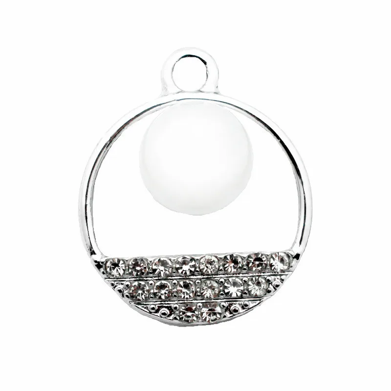 20pcs/lot Metal Silver Round Crystal Pearl Dangle Charms Lobster Clasp Charms For Necklace Bracelet DIY Jewelry
20pcs/lot Metal Silver Round Crystal Pearl Dangle Charms Lobster Clasp Charms For Necklace Bracelet DIY Jewelry