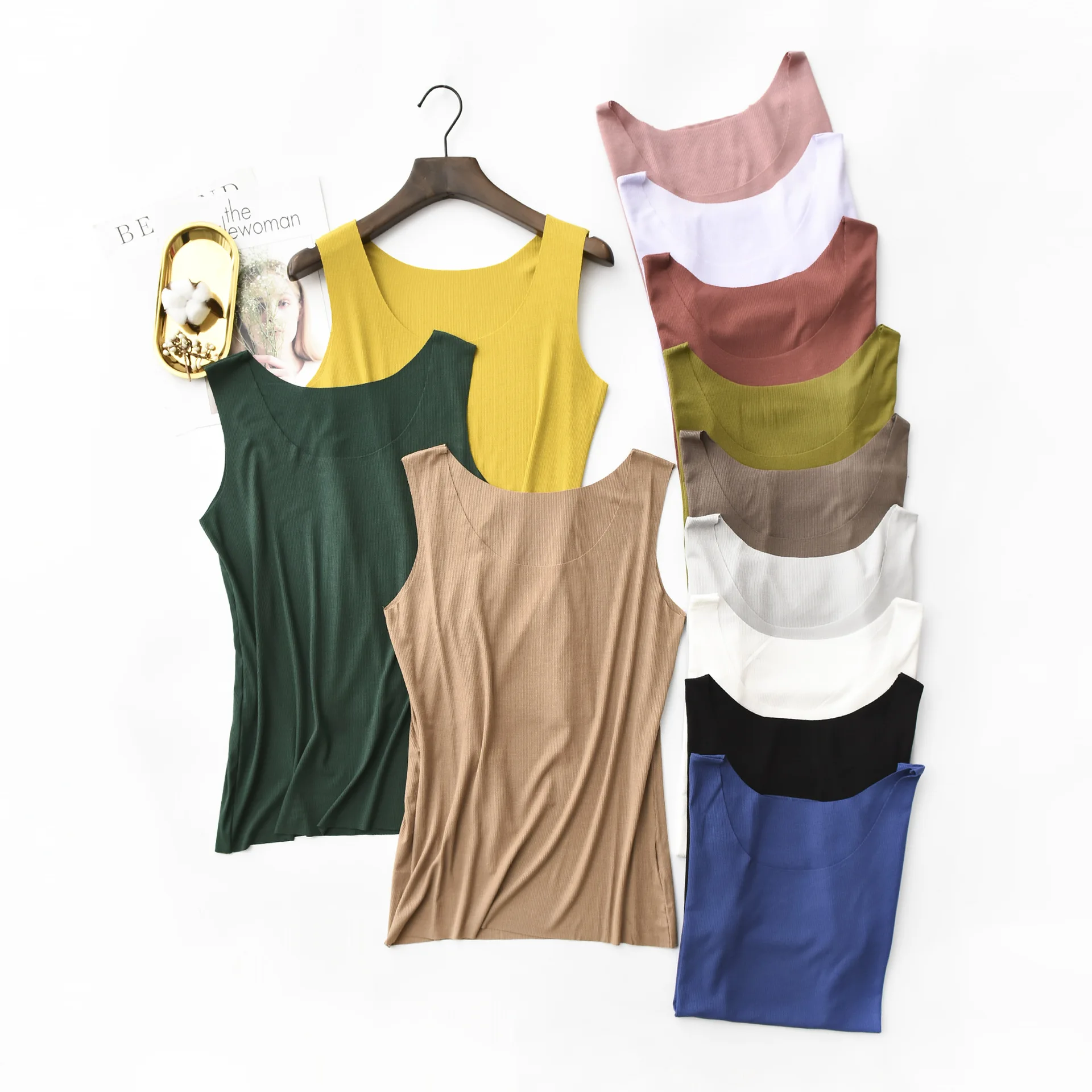 Spring Summer Tank Tops Women Sleeveless Round Neck Loose T Shirt Ladies Vest Singlets Camisole Cotton Rib Slim Ladies Thin Vest
Spring Summer Tank Tops Women Sleeveless Round Neck Loose T Shirt Ladies Vest Singlets Camisole Cotton Rib Slim Ladies Thin Vest