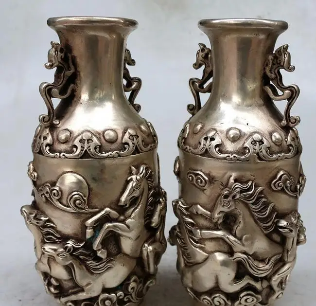 Старинная Серебряная ваза 18C, пара бутылок с вырезанной лошадью, ручная работа, лучшая коллекция и украшение, бесплатная доставка
Старинная Серебряная ваза 18C, пара бутылок с вырезанной лошадью, ручная работа, лучшая коллекция и украшение, бесплатная доставка