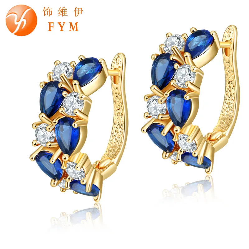 FYM Mona Lisa New Luxury Rose Gold Color Multicolor Hoop Earrings For Women with Blue Zircon Crystal Jewelry Statement Earrings
FYM Mona Lisa New Luxury Rose Gold Color Multicolor Hoop Earrings For Women with Blue Zircon Crystal Jewelry Statement Earrings