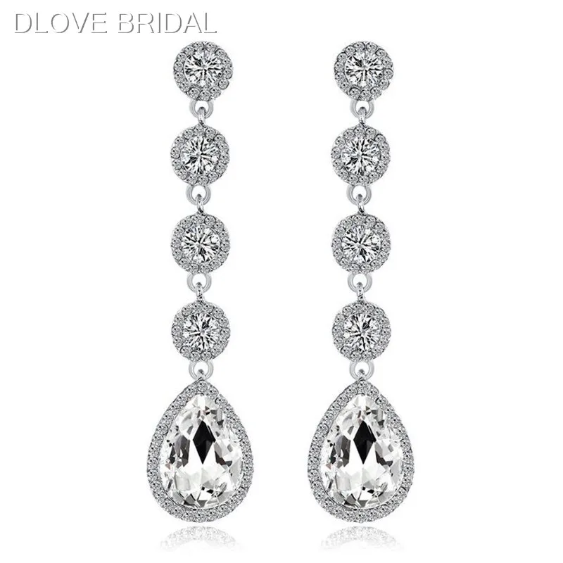 Elegant Crystal Long Bridal Wedding Earrings High Quality Prom Party Accessory for Women
Elegant Crystal Long Bridal Wedding Earrings High Quality Prom Party Accessory for Women