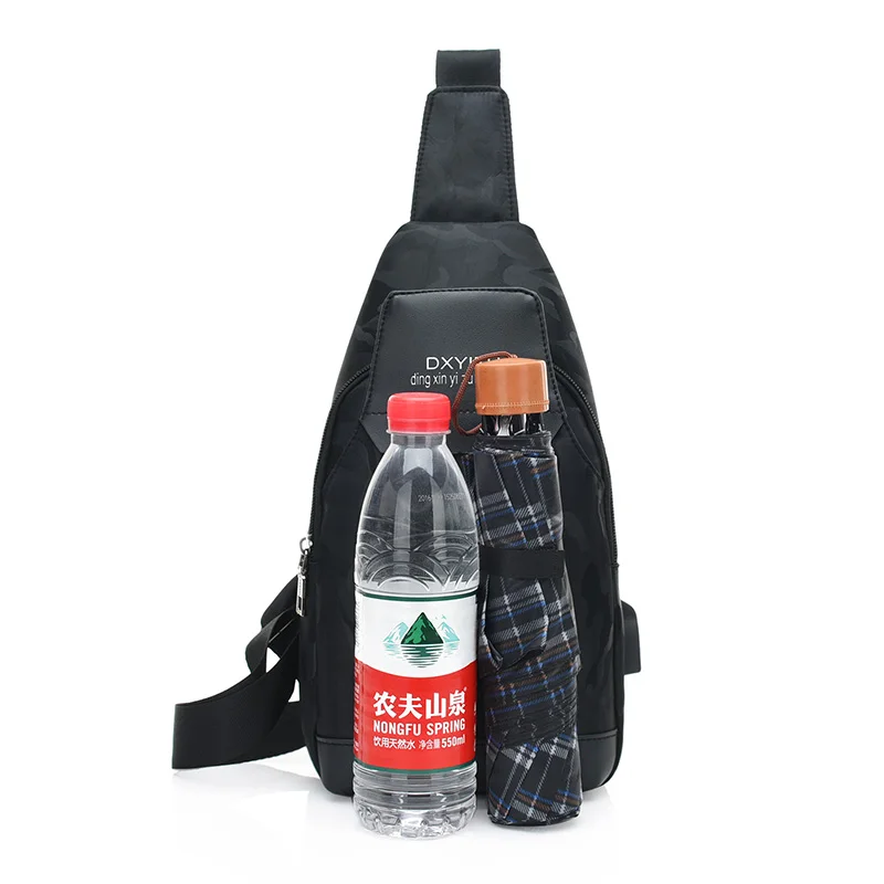 Fashion Male Camouflage External USB Charging Chest Pack Men Travel Bags For Teenager Shoulder Crossbody D0232 | Багаж и сумки