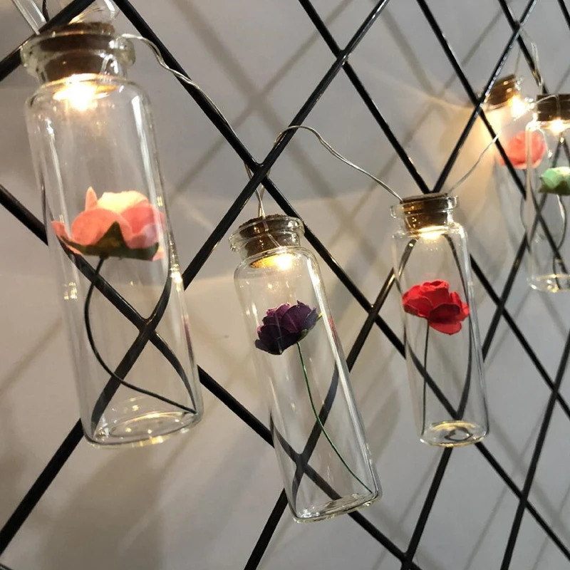 mycyk New 1M 10 LED Romantic Rose Wishing Bottle Copper Wire String Light home Christmas decoration creative gift no batteries
mycyk New 1M 10 LED Romantic Rose Wishing Bottle Copper Wire String Light home Christmas decoration creative gift no batteries