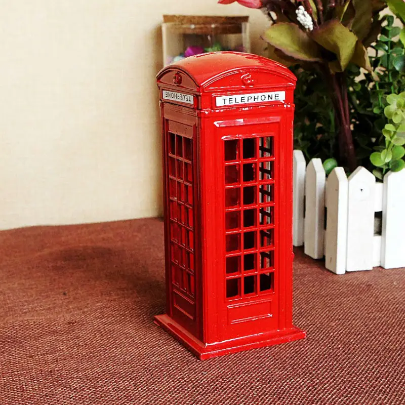 Creative London Telephone Booth Figurine Metal Coin Box Piggy Bank Model Iron Crafts Photography Props
Creative London Telephone Booth Figurine Metal Coin Box Piggy Bank Model Iron Crafts Photography Props