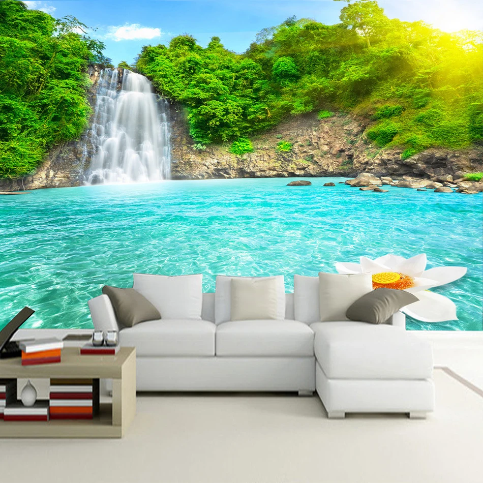 High Quality Custom Mural Wallpaper Living Room 3D HD Waterfall Nature Landscapes Painting Photo Background Non-woven Wallpaper
High Quality Custom Mural Wallpaper Living Room 3D HD Waterfall Nature Landscapes Painting Photo Background Non-woven Wallpaper