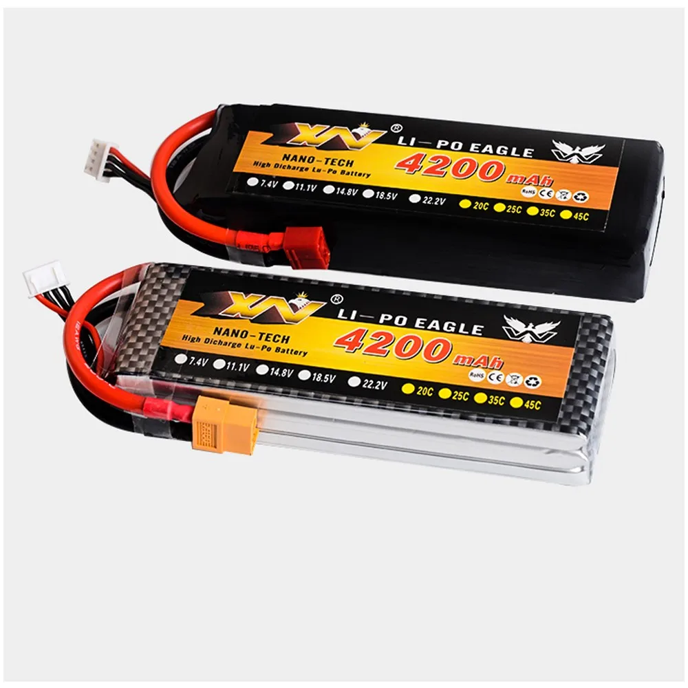 1pcs Original Lipo Battery 11.1V 4200Mah 25C 3S MAX 40C T/XT60 Plug for 1:10 RC Car Rc Boat Airplane
1pcs Original Lipo Battery 11.1V 4200Mah 25C 3S MAX 40C T/XT60 Plug for 1:10 RC Car Rc Boat Airplane