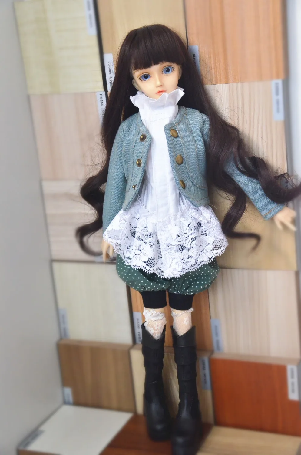 Винтажный BJD кукольные джинсы костюм (4 шт.) для 1/4 MSD 1/3 SD10 SD13 кукольная одежда