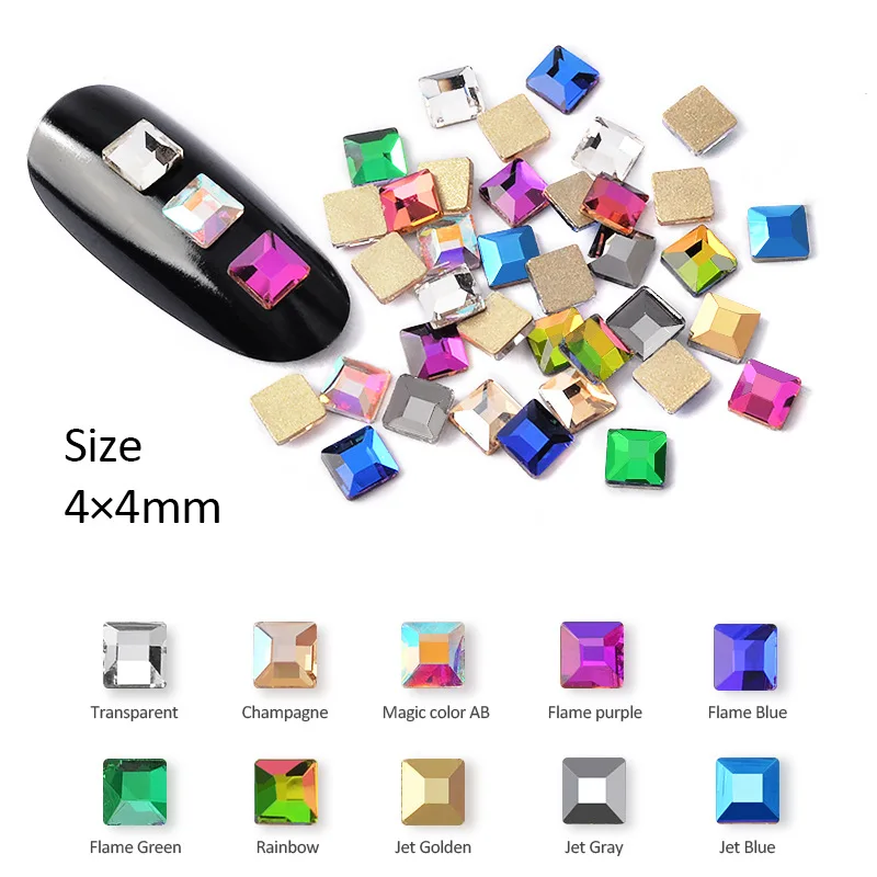 10pcs 4mm Square Colorful Nail Rhinestones Crystal Strass Stones 3D Flatback Geometry Jewelry Diamonds Glass Nail Art Decoration
10pcs 4mm Square Colorful Nail Rhinestones Crystal Strass Stones 3D Flatback Geometry Jewelry Diamonds Glass Nail Art Decoration