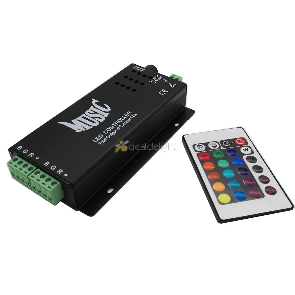 Freeshipping! 12V 10A Music IR Controller Remote 2 Port For RGB LED Strip Light or RGB Spot Light
Freeshipping! 12V 10A Music IR Controller Remote 2 Port For RGB LED Strip Light or RGB Spot Light