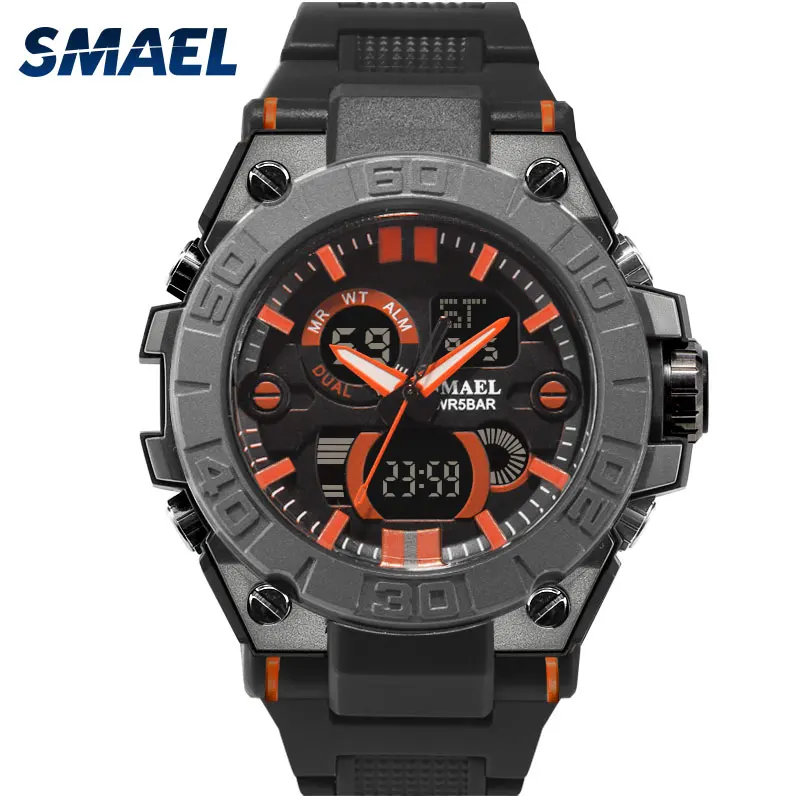 Men Watches Stainless Leather SMAEL Brand Quartz Wristwatches Military Digital Watch LED Shock 8003Men Sport Watches Waterproof
Men Watches Stainless Leather SMAEL Brand Quartz Wristwatches Military Digital Watch LED Shock 8003Men Sport Watches Waterproof