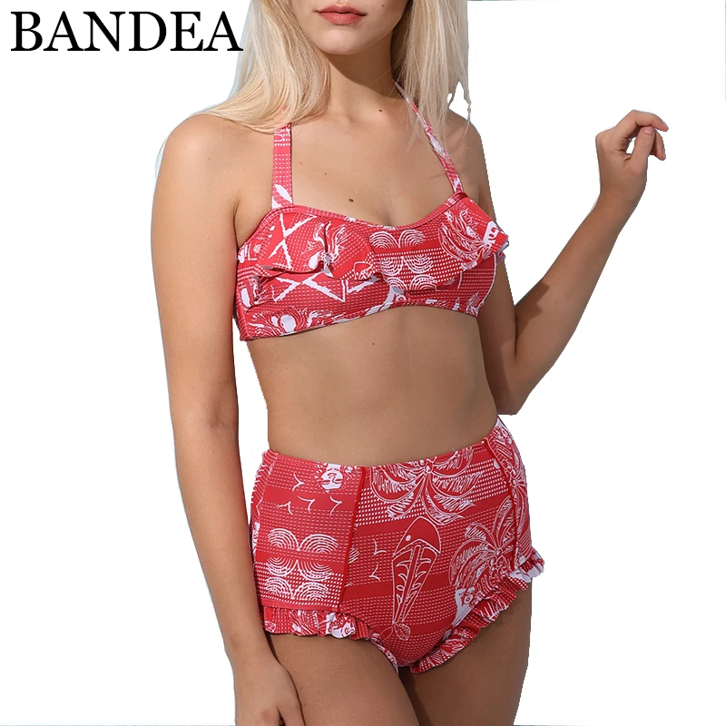 BANDEA 2019 high waisted bikini Ruffle Swimwear Women Swimsuit push up Bandage Bikini Set Bathing Suit
BANDEA 2019 high waisted bikini Ruffle Swimwear Women Swimsuit push up Bandage Bikini Set Bathing Suit