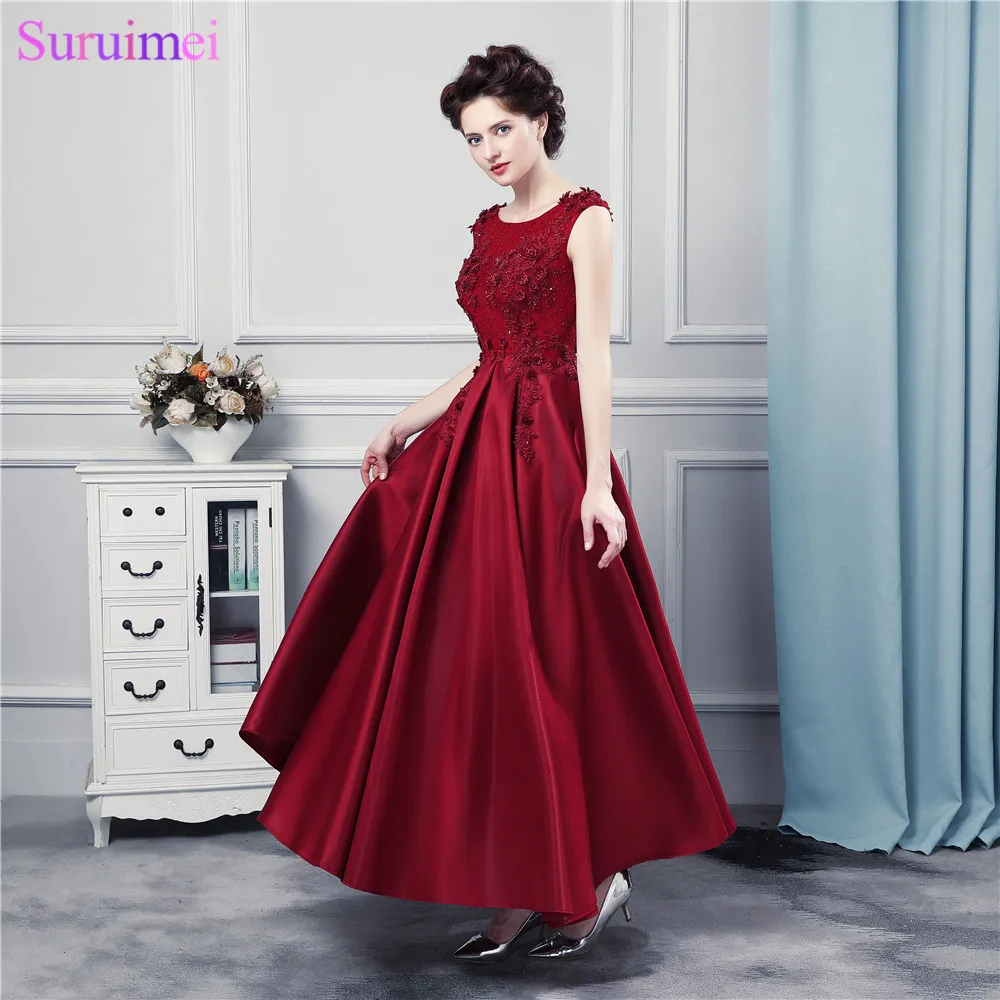 Burgundy Prom Dresses Long Satin Floor Length Lace Applique Corset Prom Gown Formal Women Dress Free Shipping
Burgundy Prom Dresses Long Satin Floor Length Lace Applique Corset Prom Gown Formal Women Dress Free Shipping