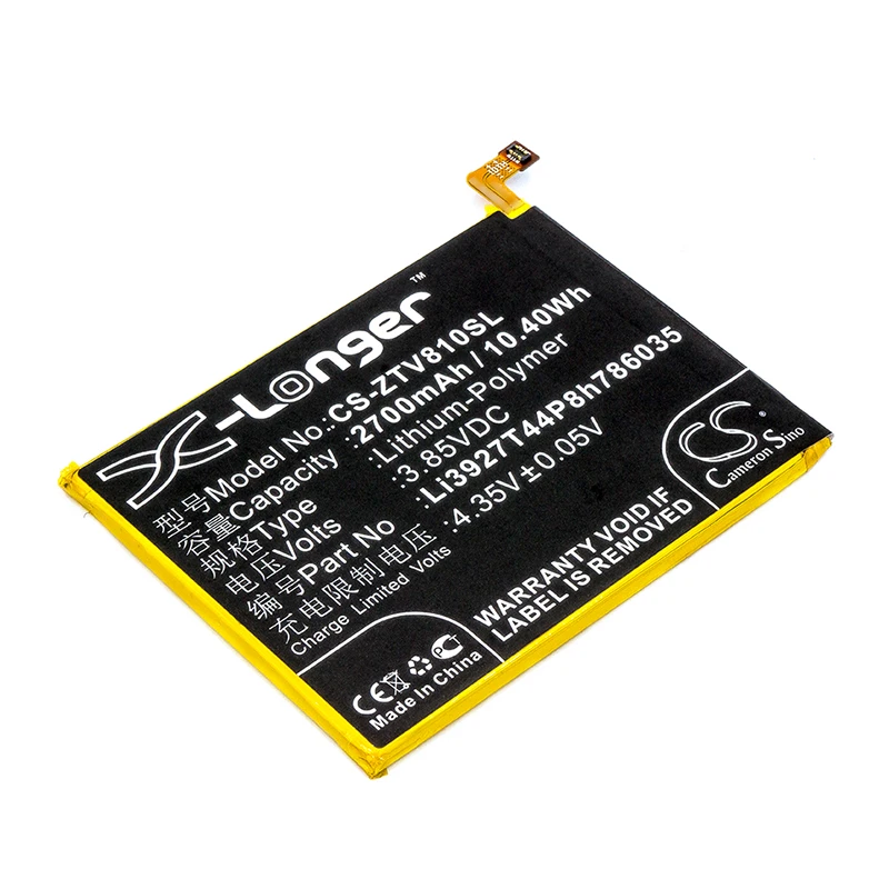 Аккумулятор Cameron Sino 2700 мА · ч для ZTE Blade V8 BV0800 Li3927T44P8h786035
Аккумулятор Cameron Sino 2700 мА · ч для ZTE Blade V8 BV0800 Li3927T44P8h786035