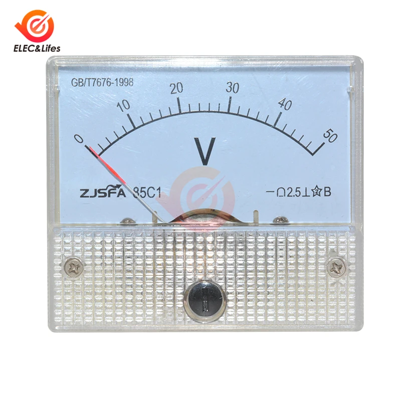 DC 12V 24V Аналоговый амперметр 85C1 аналоговые Панель Вольт-монитор Напряжение Измеритель Белый 0 ~ 30V переменного тока 0 ~ с алюминиевой крышкой, 50...
DC 12V 24V Аналоговый амперметр 85C1 аналоговые Панель Вольт-монитор Напряжение Измеритель Белый 0 ~ 30V переменного тока 0 ~ с алюминиевой крышкой, 50...