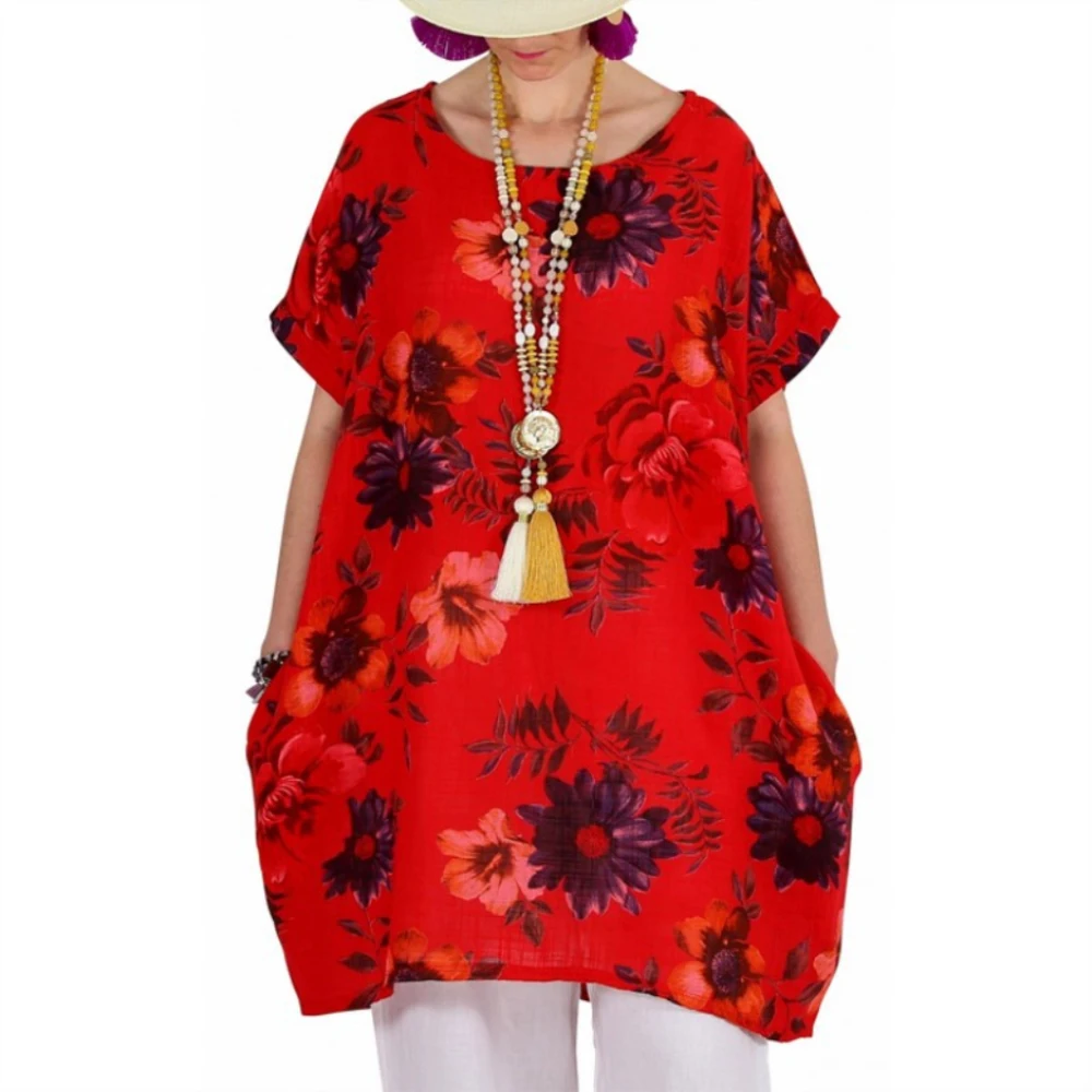 Plus Size New Women Summer O-neck Short Sleeve Floral Printed Asymmetric Blouse Tunic Tops S-5XL
Plus Size New Women Summer O-neck Short Sleeve Floral Printed Asymmetric Blouse Tunic Tops S-5XL