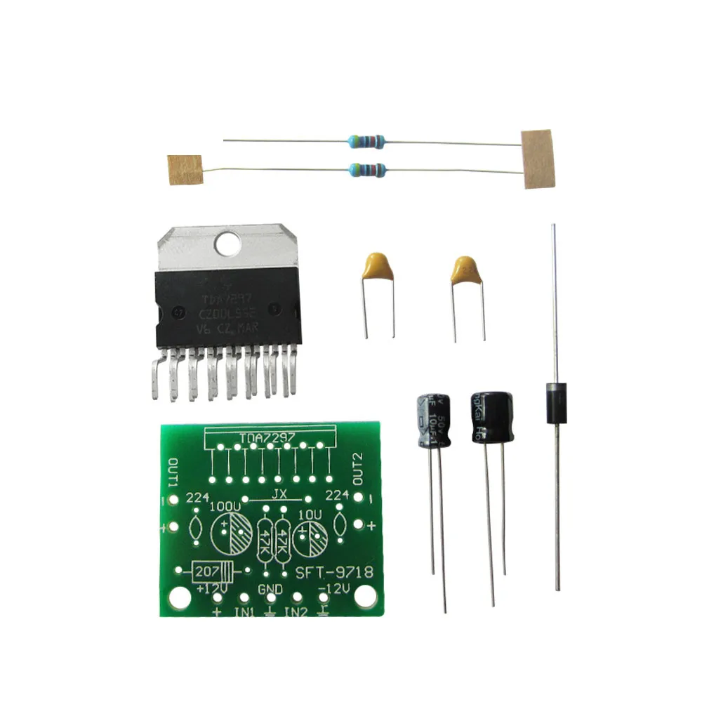 1set TDA7297 amplifier board spare parts dc 12v grade 2.0 dual audio encoding 15w electronic diy kit
1set TDA7297 amplifier board spare parts dc 12v grade 2.0 dual audio encoding 15w electronic diy kit