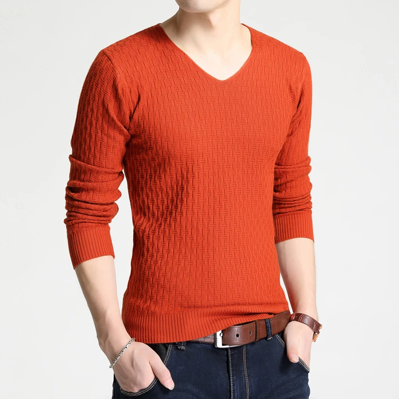 Men Winter V Neck Sweater Thick Pulloovers Slim Fit Cotton Knitted Long Sleeve Knitwear for Men
Men Winter V Neck Sweater Thick Pulloovers Slim Fit Cotton Knitted Long Sleeve Knitwear for Men