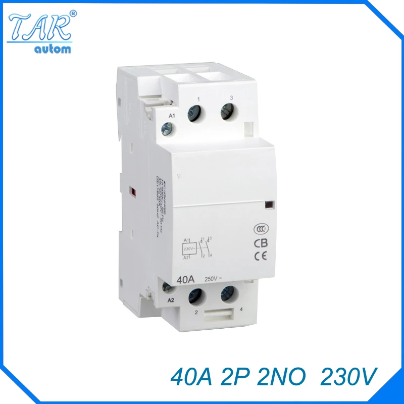 AC 220/240 в катушка 40A 2NO 2 Pole ac контактор для дома модульный 35 мм DIN рейку крепление 40Amp
AC 220/240 в катушка 40A 2NO 2 Pole ac контактор для дома модульный 35 мм DIN рейку крепление 40Amp
