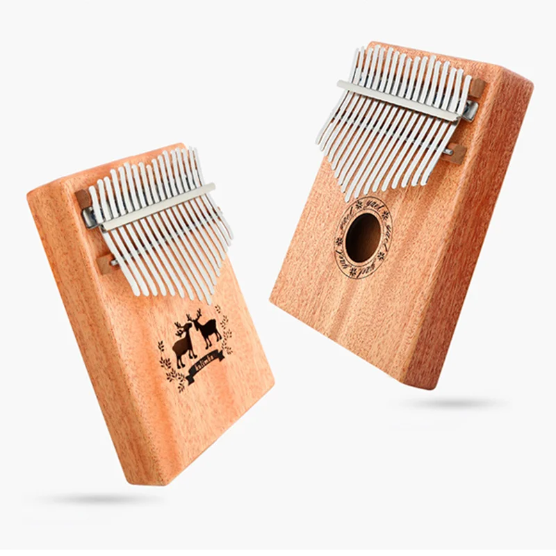 17 клавиш Kalimba красное дерево большой палец пианино Mbira натуральная мини