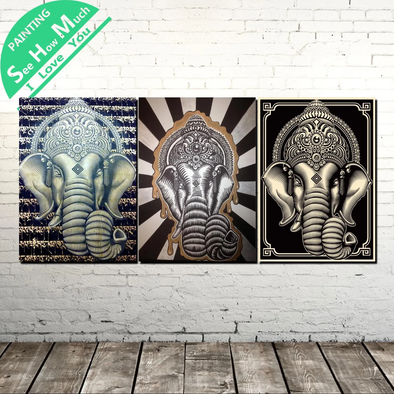 3 Piece Ganesha God Tradition Modern Wall Art Canvas Painting Posters and Prints Framed Art Painting Picture for Decoration Home
3 Piece Ganesha God Tradition Modern Wall Art Canvas Painting Posters and Prints Framed Art Painting Picture for Decoration Home