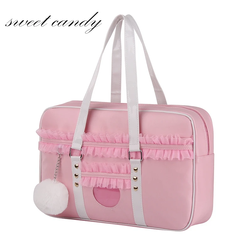 Новая японская милая форма JK розовые сумочки кружевные женские кавайные сумки на