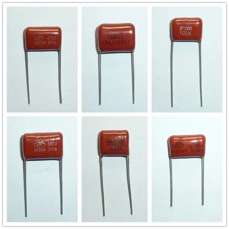 10 шт. Конденсатор CBB 1000 В 1KV 102 222 332 392 472 682 822 103 104 124 474 1nF 10nF 100nF Металлизированный