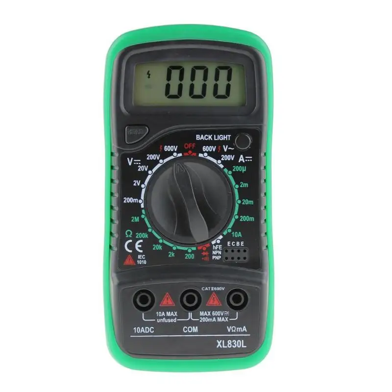 XL830L Digital Multimeter Voltmeter Ammeter AC DC OHM Volt Tester LCD Test Current Multimeter Overload Protection
XL830L Digital Multimeter Voltmeter Ammeter AC DC OHM Volt Tester LCD Test Current Multimeter Overload Protection