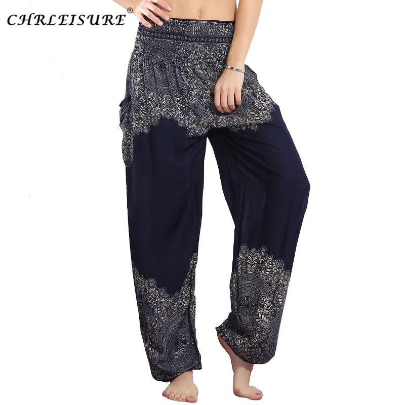 CHRLEISURE женские шаровары с высокой талией брюки бохо большие размеры Pantalon Mujer
