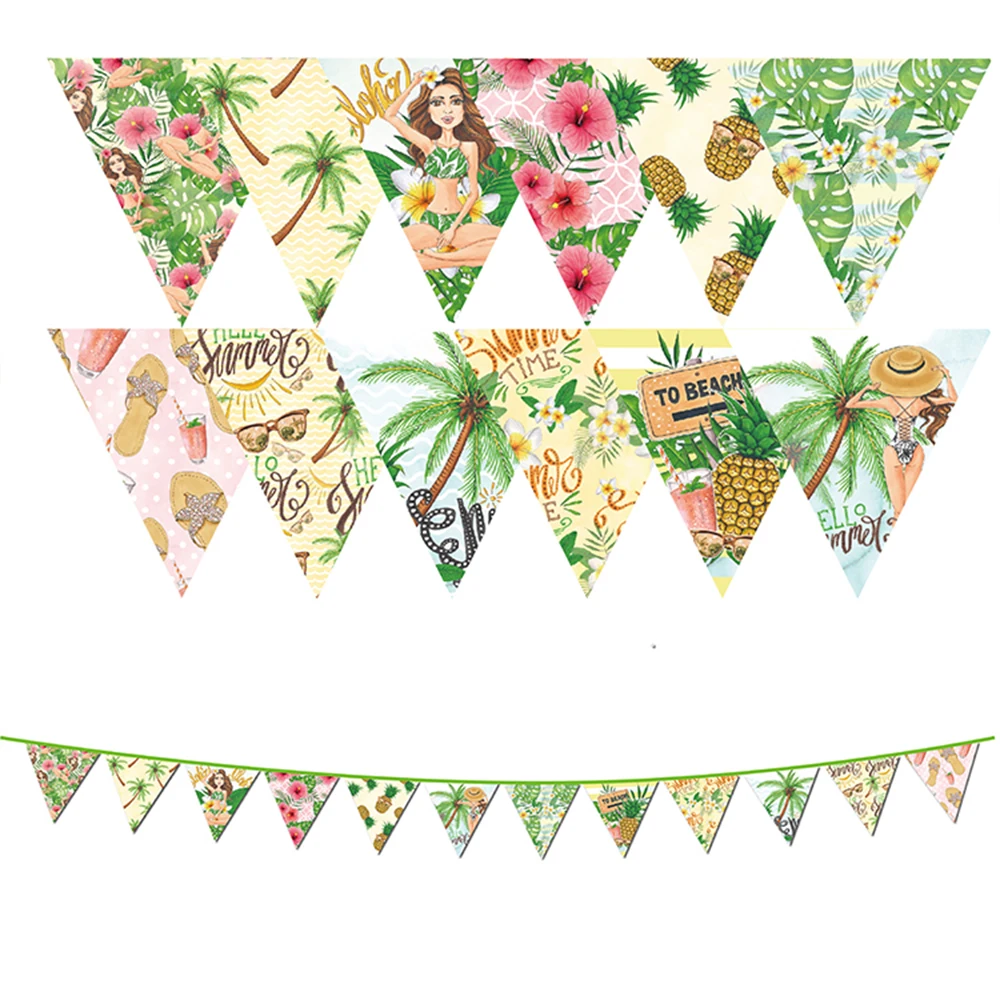 Summer Hawaii Party Decorations Luau Party Triangles Tropical Plant Banners Hanging Bunting Beach Party Favors Supplies
Summer Hawaii Party Decorations Luau Party Triangles Tropical Plant Banners Hanging Bunting Beach Party Favors Supplies