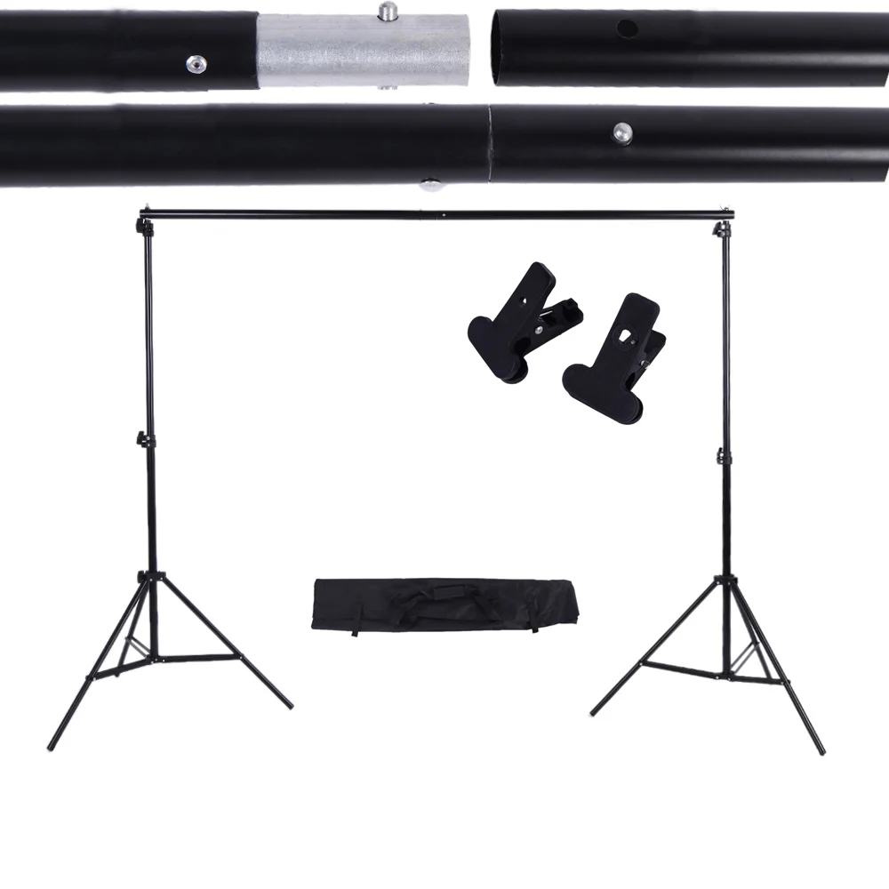 in cz Photography 2 * 3m / 6.6 * 9.8ft Photo Studio Kit Adjustable Background Support Stand Photo Backdrop Crossbar w/ two Clamp
in cz Photography 2 * 3m / 6.6 * 9.8ft Photo Studio Kit Adjustable Background Support Stand Photo Backdrop Crossbar w/ two Clamp