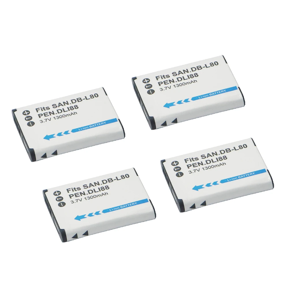 Аккумуляторная батарея для фотоаппарата Sanyo DB-L80 X1220 X1250 X1420 CA100, 4 шт.
Аккумуляторная батарея для фотоаппарата Sanyo DB-L80 X1220 X1250 X1420 CA100, 4 шт.