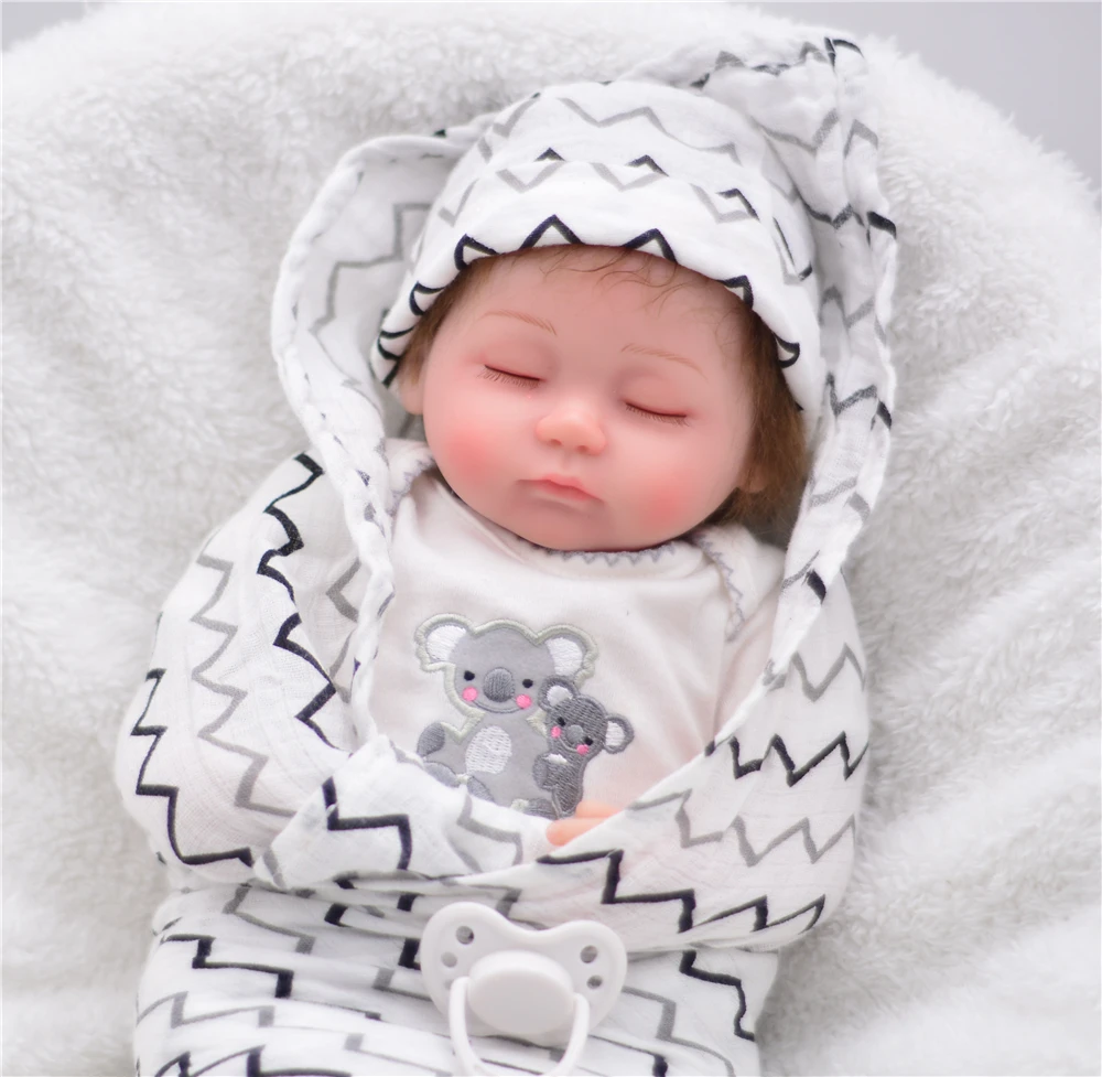 Кукла Reborn мягкая и комфортная 40 см силиконовая с закрытыми глазами|Куклы| |