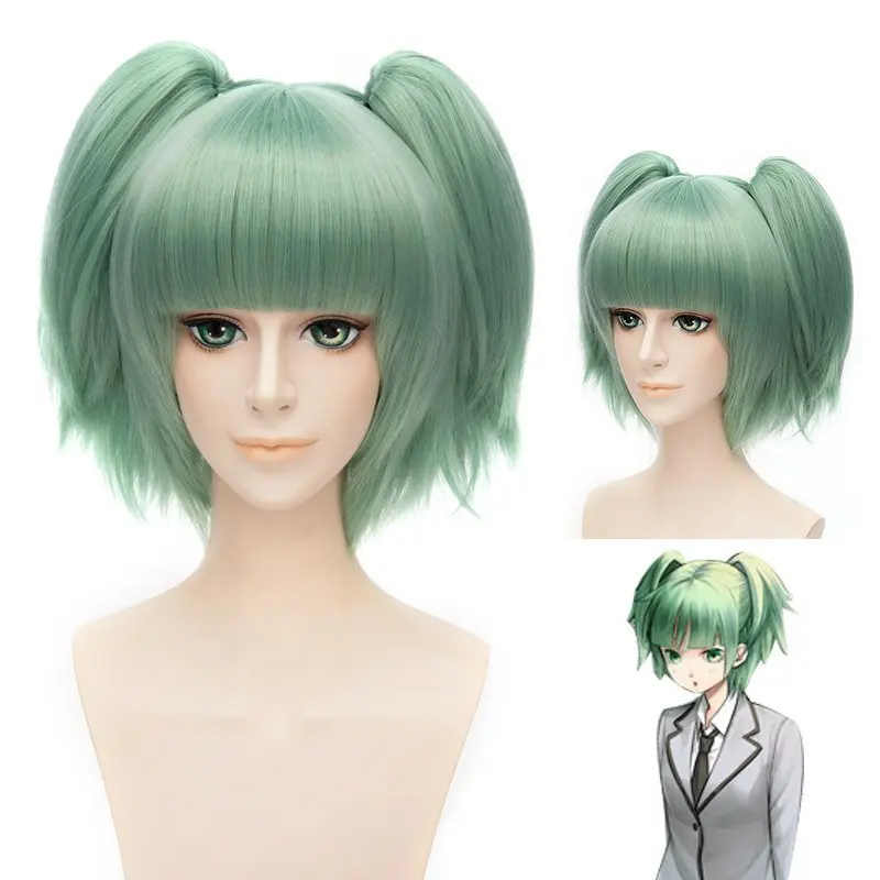 Anime Assassination Classroom Cosplay Wig Ansatsu Kyoushitsu Kaede Kayano Green Synthetic Hair Short Base Wig Ponytails
Anime Assassination Classroom Cosplay Wig Ansatsu Kyoushitsu Kaede Kayano Green Synthetic Hair Short Base Wig Ponytails