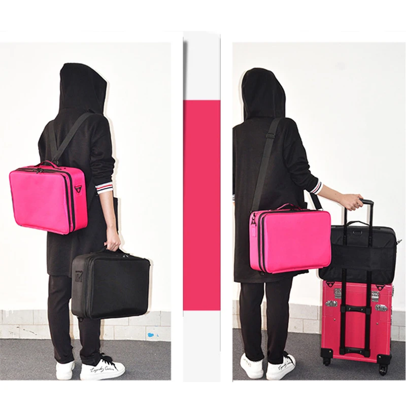 Women Fashion Cosmetic Bag Travel Makeup Organizer Professional Make Up Box Cosmetics Pouch Bags Beauty Case For Makeup Artist
Women Fashion Cosmetic Bag Travel Makeup Organizer Professional Make Up Box Cosmetics Pouch Bags Beauty Case For Makeup Artist