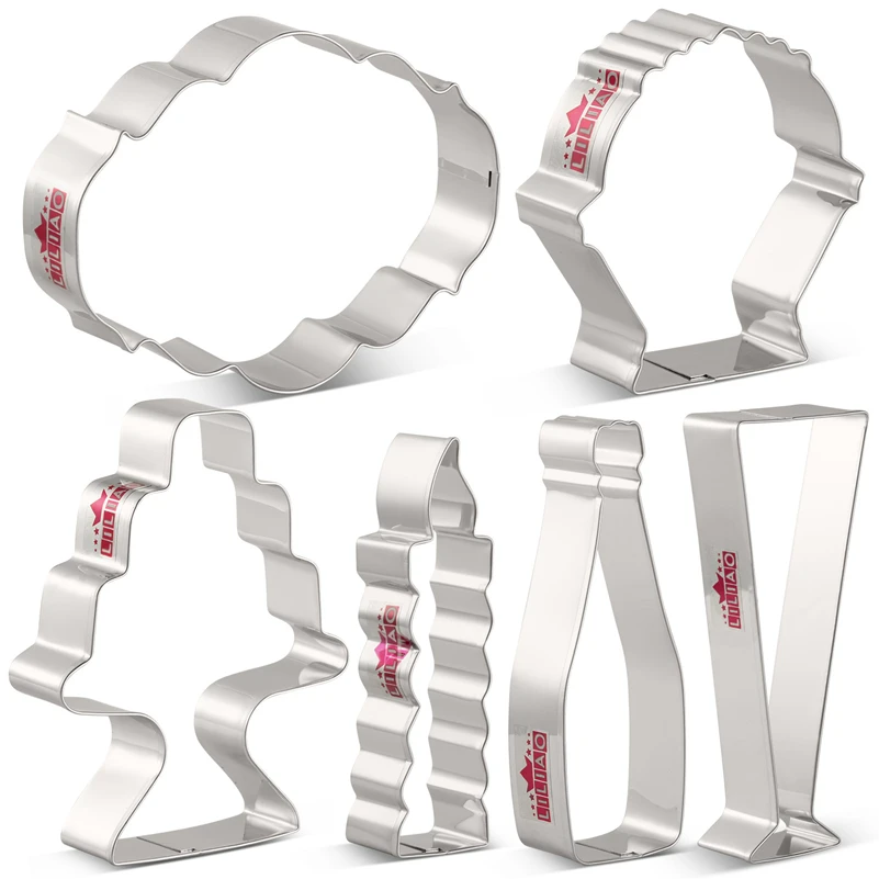 KENIAO New Year Cookie Cutters Set - 6 Pieces - Wedding Party Biscuit Fondant Pastry Bread Sandwich Molds - Stainless Steel
KENIAO New Year Cookie Cutters Set - 6 Pieces - Wedding Party Biscuit Fondant Pastry Bread Sandwich Molds - Stainless Steel