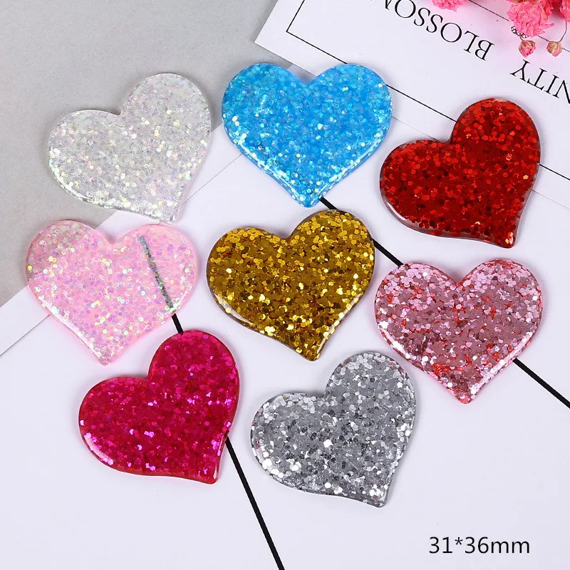 10Pcs Glitter Sequins Resin Cabochon Flatback Heart Shape Flat Back Resin Cabochons for Bow Phone Case Decor DIY Accessories
10Pcs Glitter Sequins Resin Cabochon Flatback Heart Shape Flat Back Resin Cabochons for Bow Phone Case Decor DIY Accessories