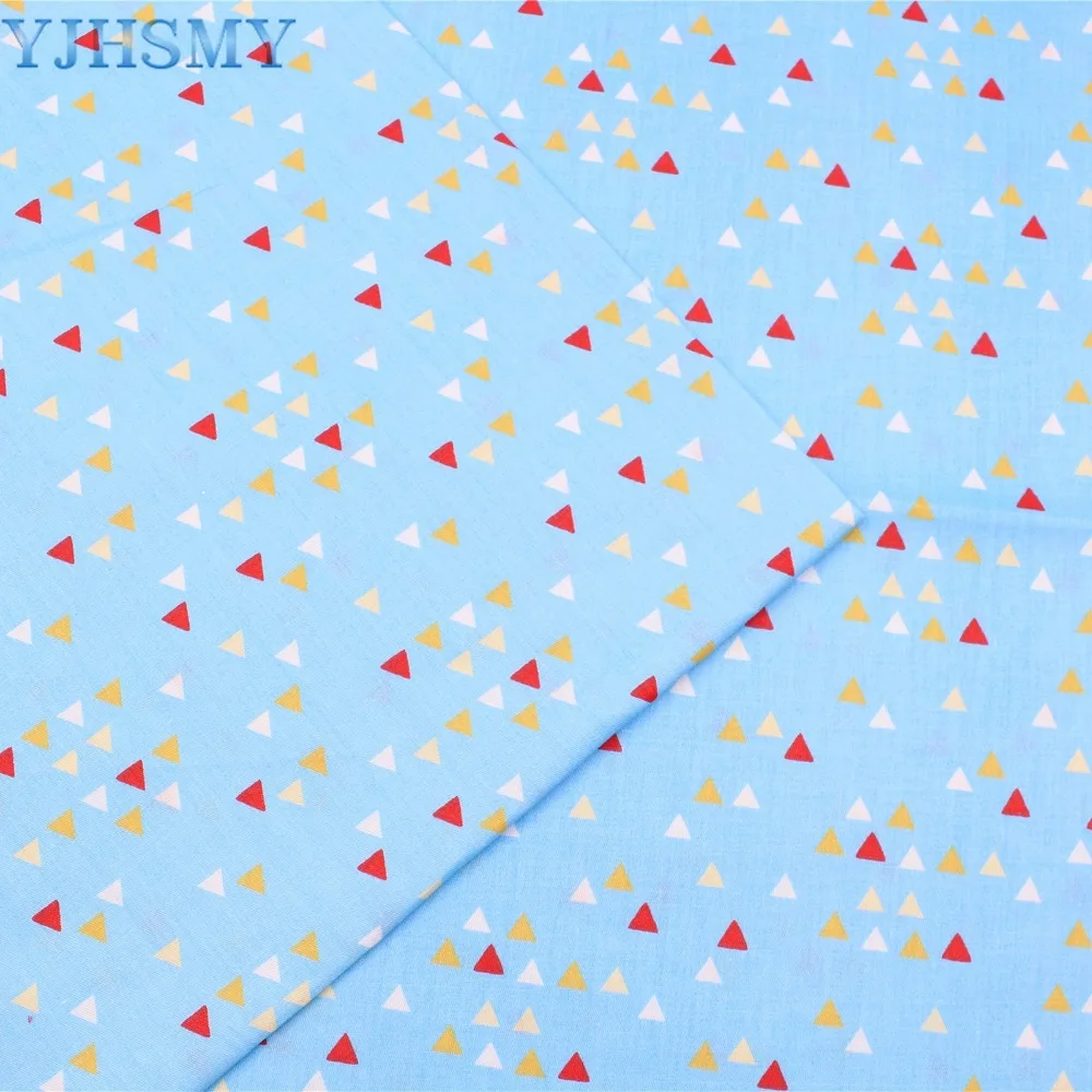 YJHSMY 175113 Геометрическая хлопковая ткань ширина 50x160 см/шт DIY Ручная работа кроватки