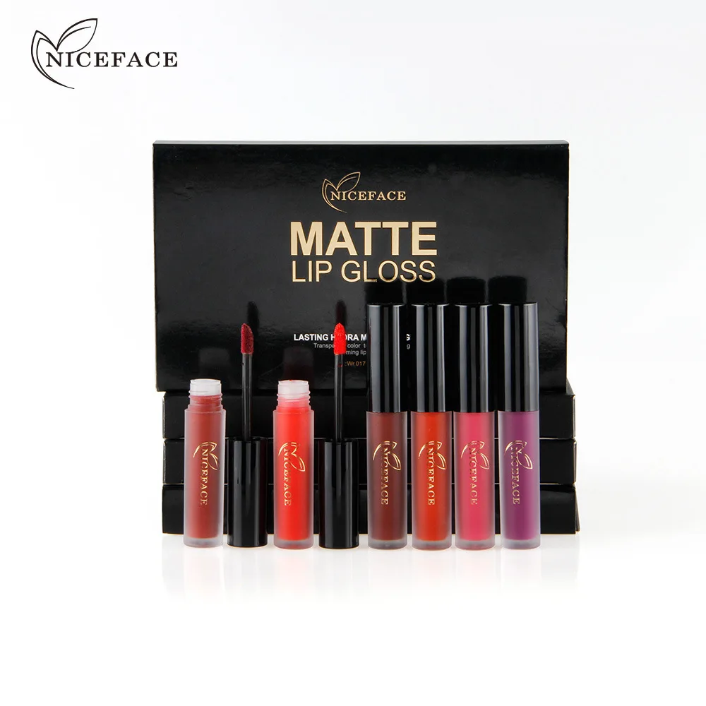 NiceFace 6pcs/BOX Waterproof Matte Lipstick Long Lasting Liquid Lipstick Makeup For Women Girls Beauty Long Lasting Lip Kit
NiceFace 6pcs/BOX Waterproof Matte Lipstick Long Lasting Liquid Lipstick Makeup For Women Girls Beauty Long Lasting Lip Kit