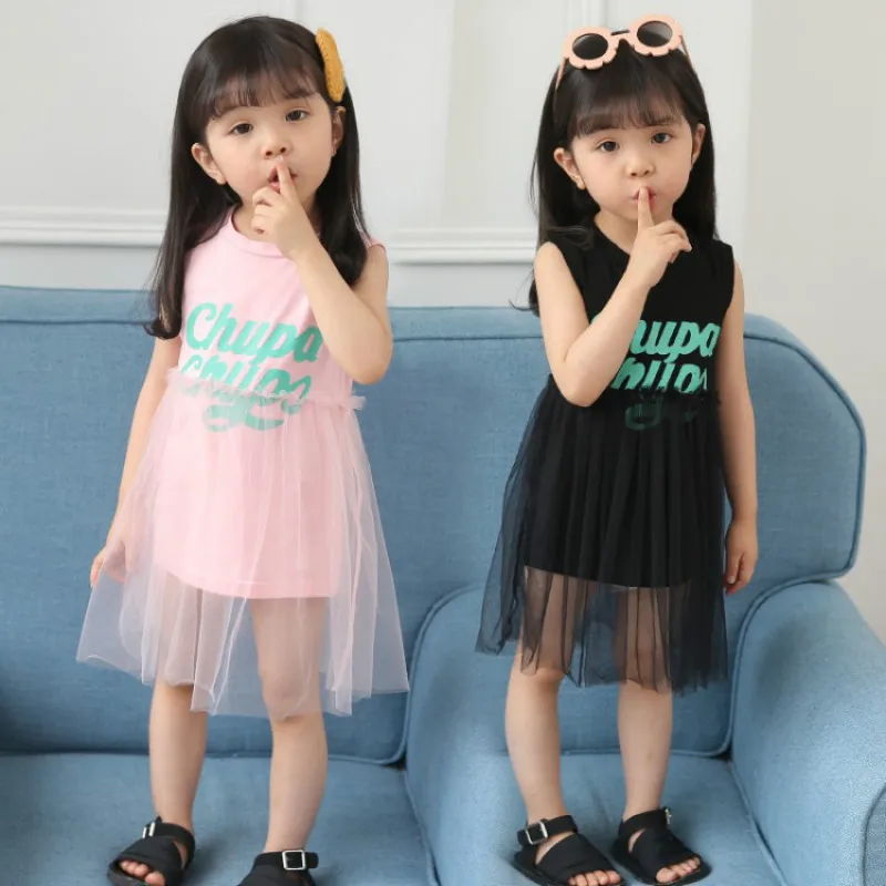 Baby Girl Dresses Summer Kids Vest Mesh Dress for Girls Letter Sleeveless Cotton Princess Dresses Korean Fashion Girls Clothes
Baby Girl Dresses Summer Kids Vest Mesh Dress for Girls Letter Sleeveless Cotton Princess Dresses Korean Fashion Girls Clothes