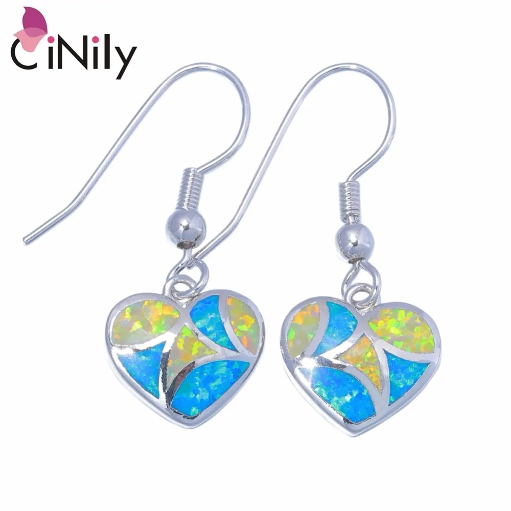 CiNily Created Yellow Blue Fire Opal Silver Plated Wholesale Hot Sell Heart For Women Jewelry Dangle Earrings 1 1/4" OH4465
CiNily Created Yellow Blue Fire Opal Silver Plated Wholesale Hot Sell Heart For Women Jewelry Dangle Earrings 1 1/4" OH4465