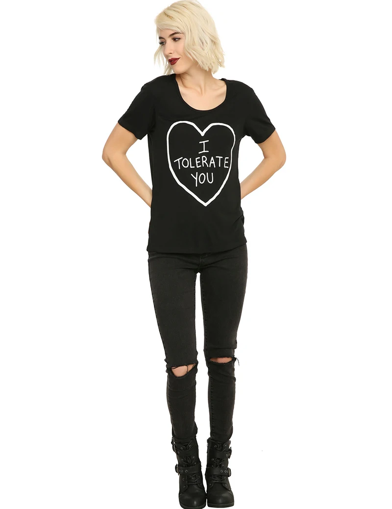 Graphic T Shirts Cotton Women Clothing T-shirt I TOLERATE YOU Instagram T Shirt Funny Slogan Tshirts Tops Plus Size XS-XXXL
Graphic T Shirts Cotton Women Clothing T-shirt I TOLERATE YOU Instagram T Shirt Funny Slogan Tshirts Tops Plus Size XS-XXXL
