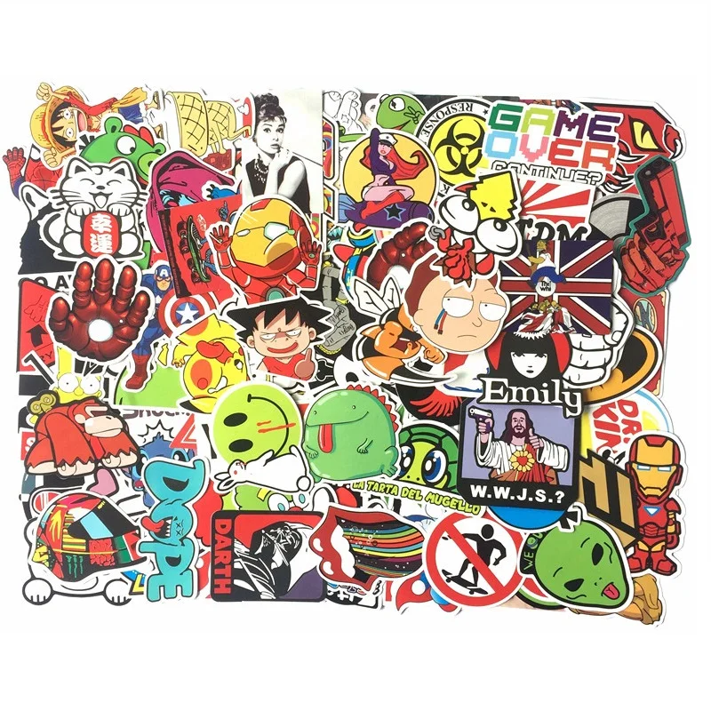 random sticker cartoon anime cute funny logo cool waterproof suitcase boxes laptop guitar luggage bicycle toy lovely colorful | Игрушки и
