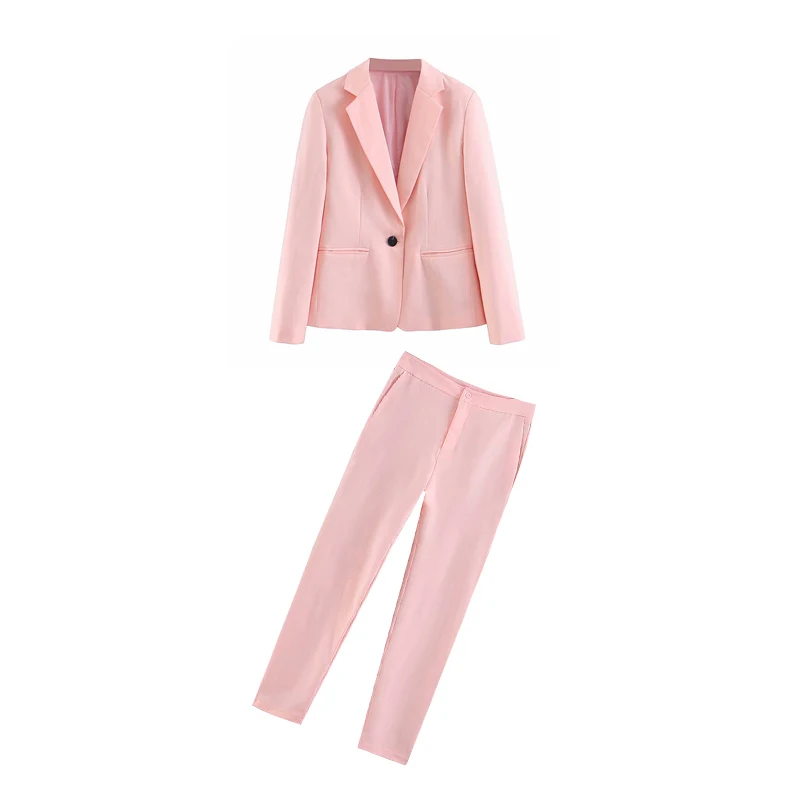 Women's suit 2019summer new solid color fashion long-sleeved one button suit jacket + high waist straight casual pants two-piece
Women's suit 2019summer new solid color fashion long-sleeved one button suit jacket + high waist straight casual pants two-piece
